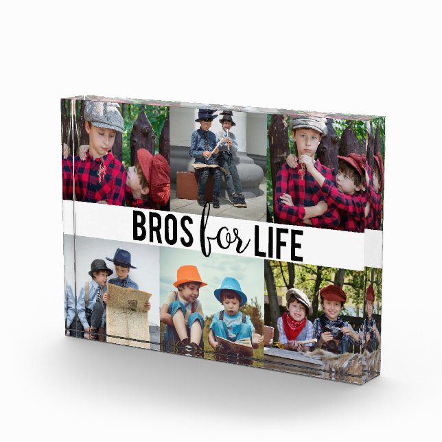 Bros for Life Brothers Photo Collage Typography (Right)