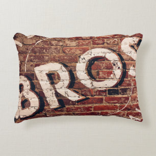 Bros illustration accent pillow