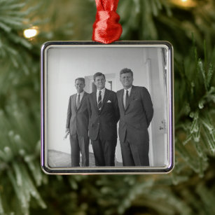 Bros, President John Kennedy,  Robert & Ted Metal Ornament
