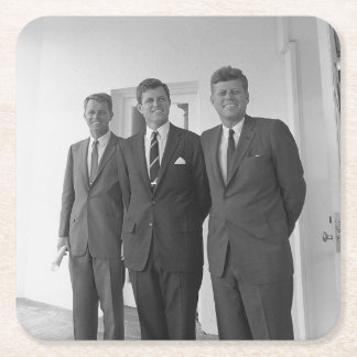 Bros, President John Kennedy,  Robert & Ted Square Paper Coaster