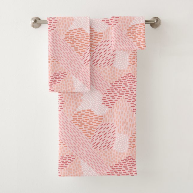 Brosse Abstraite moderne, Pêche, Rose (En situation)