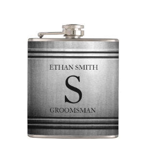 Brossé Chrome Sleek Flacon personnalisé pour lui