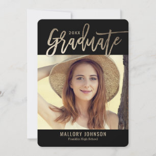 Brosse Glimmer EDITABLE COULEUR carte de graduatio