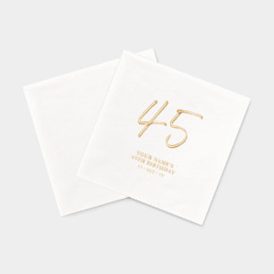 Brosse moderne Lettering 45th Birthday Party