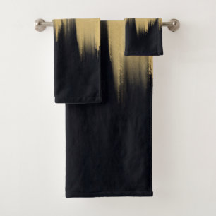 Brosse moderne traits Gold Black Design