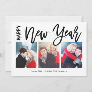 Brossé New Year Holiday Collage 3 Carte photo