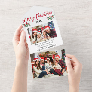 Brosse Script 2 Photo Rouge Tout en un Carte de No