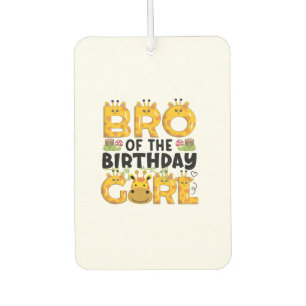 Brother 1st Birthday Girl Giraffe Theme Party Zoo Air Freshener