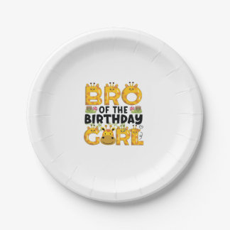 Brother 1st Birthday Girl Giraffe Theme Party Zoo  Paper Plate