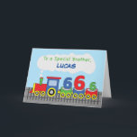 Brother 6th Birthday Colourful Train on Track Card<br><div class="desc">This probably is one of the best personalized birthday card for kids that you can give once they celebrate a 6th birthday. So this should be your choice to give your dear brother to greet him on the celebration of his turning six years old.</div>