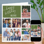 Brother 7 Photo Collage Personalized Birthday Card<br><div class="desc">Personalized birthday card for your brother (editable). The photo template is ready for you to add 7 of your favourite photos and you can also edit "BROTHER" if you prefer to say twin brother, big brother or his name, for example. Inside, the card reads "happy birthday" and you also have...</div>