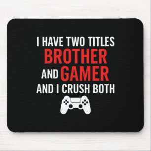 Brother And Gamer - Pc Gaming Lover Console Game L Mouse Pad