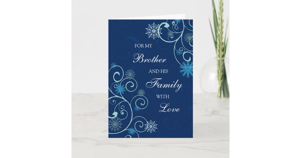 Brother and his Family Merry Christmas Card  Zazzle.ca