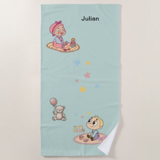 Brother and Sister Beach Towel