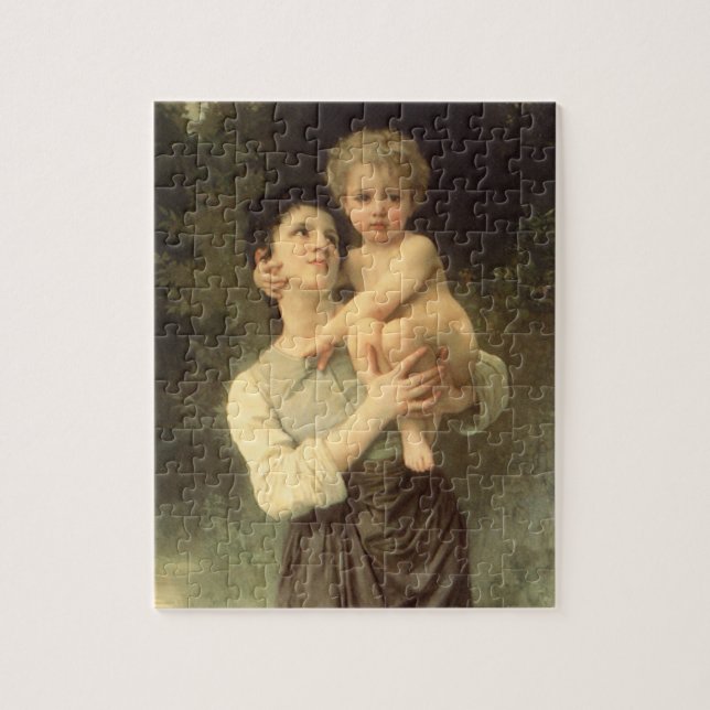 Brother and Sister by William Adolphe Bouguereau Jigsaw Puzzle (Vertical)