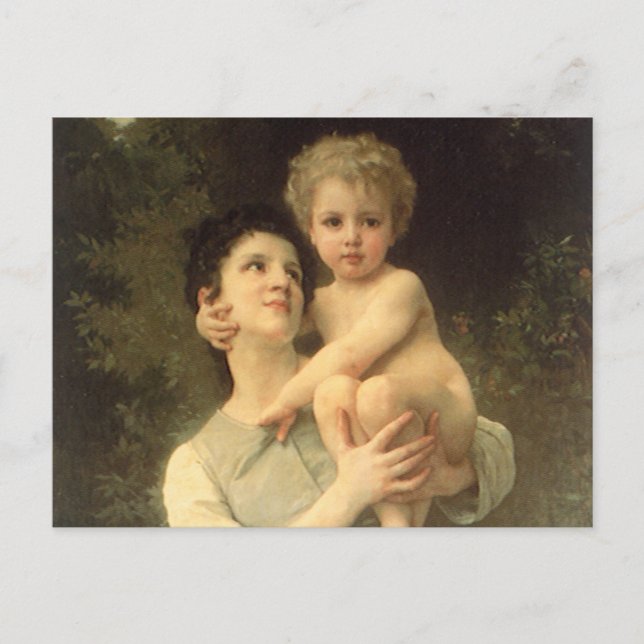 Brother and Sister by William Adolphe Bouguereau Postcard (Front)