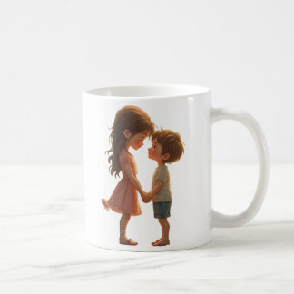 Brother and Sister Hug – Heartwarming Siblings Des Coffee Mug