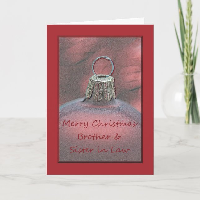 Brother and Sister in Law Christmas Holiday Card (Front)