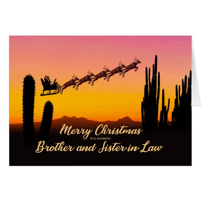 Brother and Sister In Law Christmas Santa Desert (Front Horizontal)