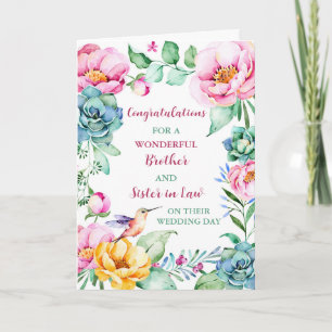 Brother and Sister in Law Congratulations Card