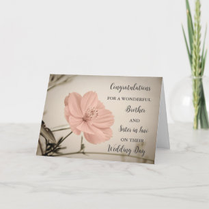 Brother and Sister in Law Wedding Congratulations Card