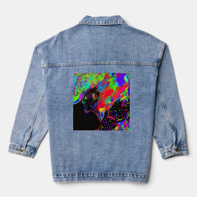 Brother and Sister Supernatural Creatures Denim Jacket (Back)