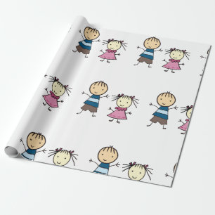 Brother And Sister Wrapping Paper