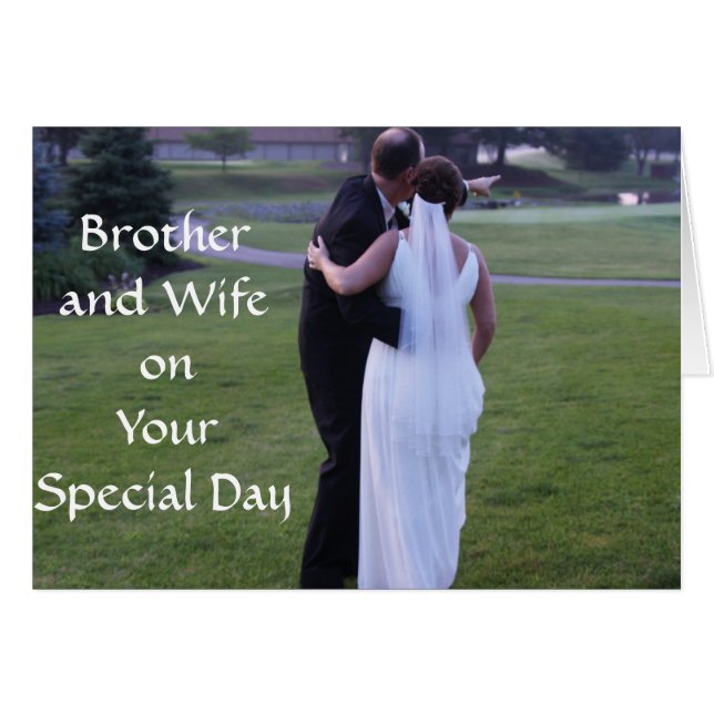 Brother and Wife on Your Special Day (Front Horizontal)