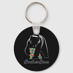 Brother Bear Autism Family Brother Autism Awarenes Keychain