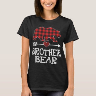 Brother Bear Christmas Pajama Red Plaid Buffalo Fa T-Shirt