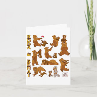 Brother bear koda and kenai playful character card