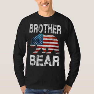 Brother Bear Patriotic Flag Matching Family 4th Of T-Shirt
