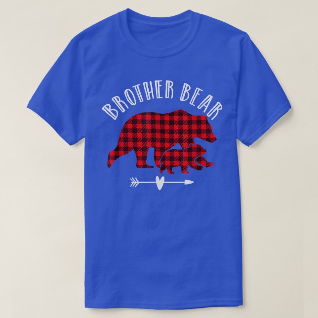 Brother Bear Red Plaid Shirt Red Plaid Bear Family (Design Front)