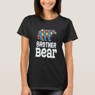 Brother Bear World Autism Awareness Day Family Puz T-Shirt