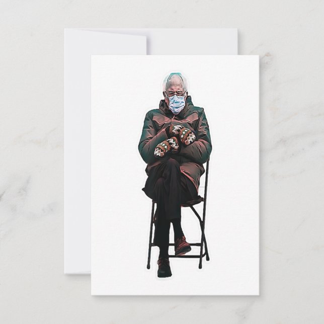 Brother Bernie Parka Mittens T-Shirt Gift RSVP Card (Front)