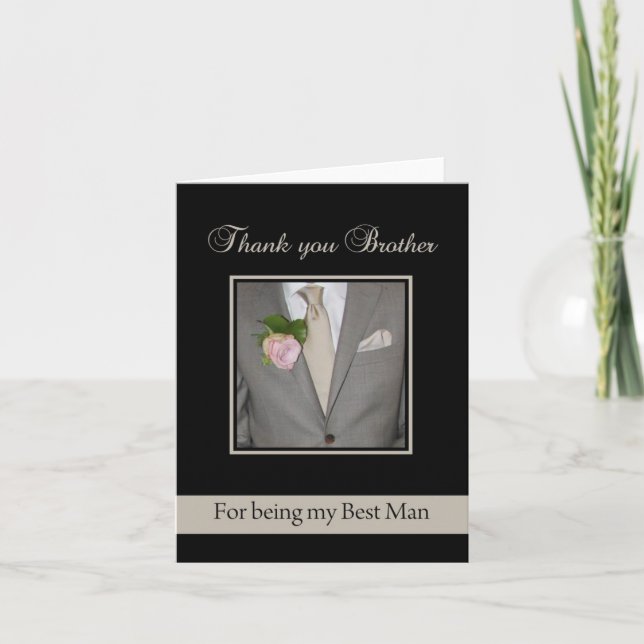 Brother best man thank you card (Front)