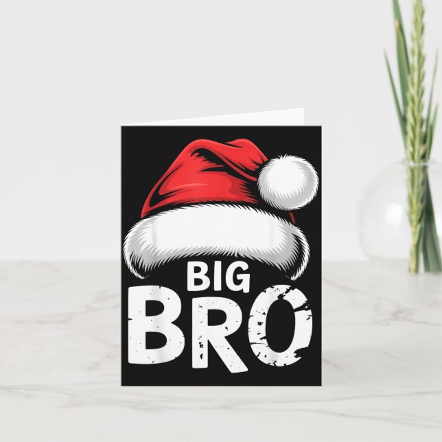 Brother Big Christmas Santa Family Matching Pajama Card (Front)