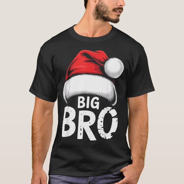 Brother Big Christmas Santa Family Matching Pajama T-Shirt (Front)