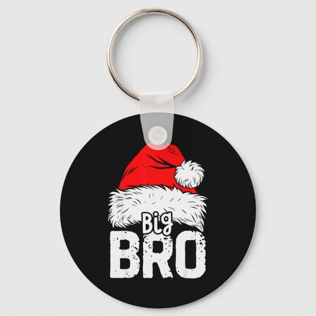 Brother Big Santa Christmas Family Matching Pyjama Keychain (Front)