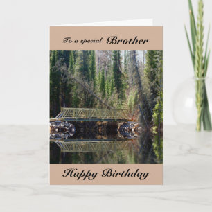 Brother - Birthday - Forest Bridge Card
