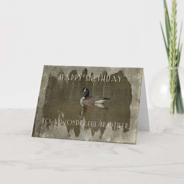 Brother Birthday Greeting Card - Canada Goose (Front)