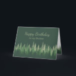 Brother Birthday Nature Therapy Forest Wilderness Card<br><div class="desc">Birthday Nature Therapy Inspirational Quote Shinrin-yoku means bathing in the forest atmosphere, or taking in the forest through our senses. basically just being in the presence of trees—became part of a national public health program in Japan in 1982 has become a cornerstone of preventive health care and healing in Japanese...</div>