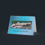 Brother Birthday with otters Card<br><div class="desc">A line of otters all wanting to say Happy Birthday. A cute card for an animal lover. See the whole range of cards with this picture in my store</div>