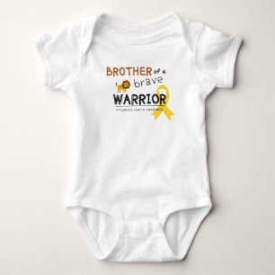 brother brave warrior cancer lion baby bodysuit