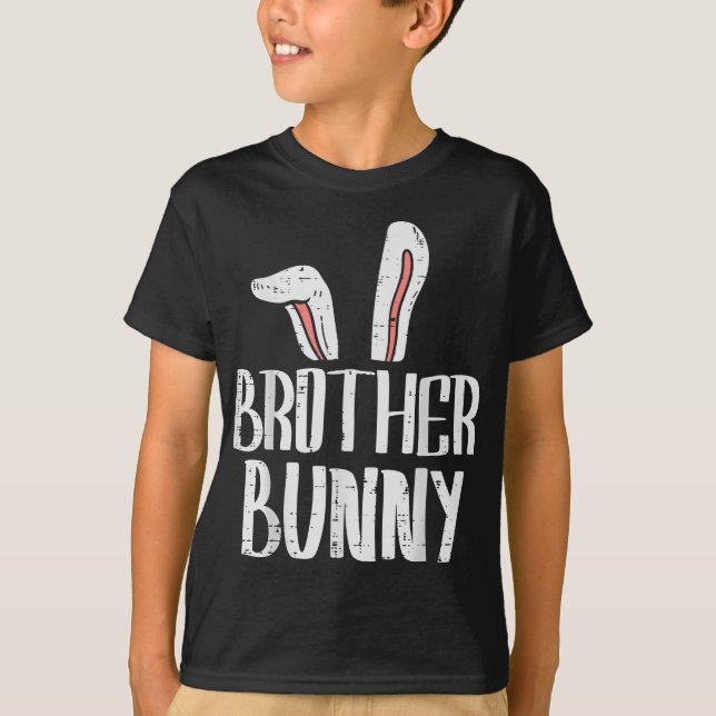 Brother Bunny Ears Cute Easter Family Matching Big T-Shirt (Front)
