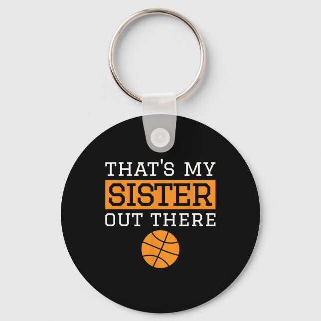 Brother Bysketbyll Gift That's My Sister Bysketbyl Keychain (Front)