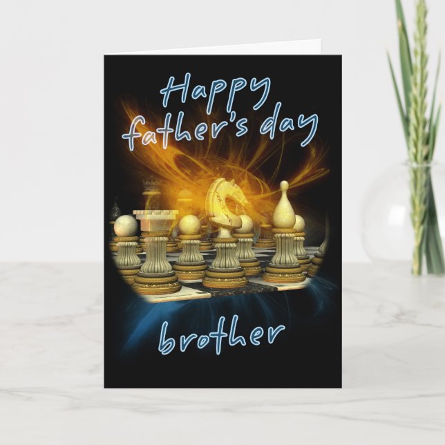 Brother - Carte Fête des pères - Échecs (Devant)
