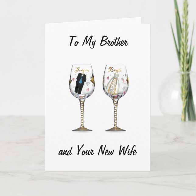 **BROTHER**-CELEBRATE YOUR LOVE WEDDING WISHES CARD (Front)