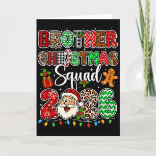 Brother Christmas Crew 2026 Leopard Funny Santa Fa Card
