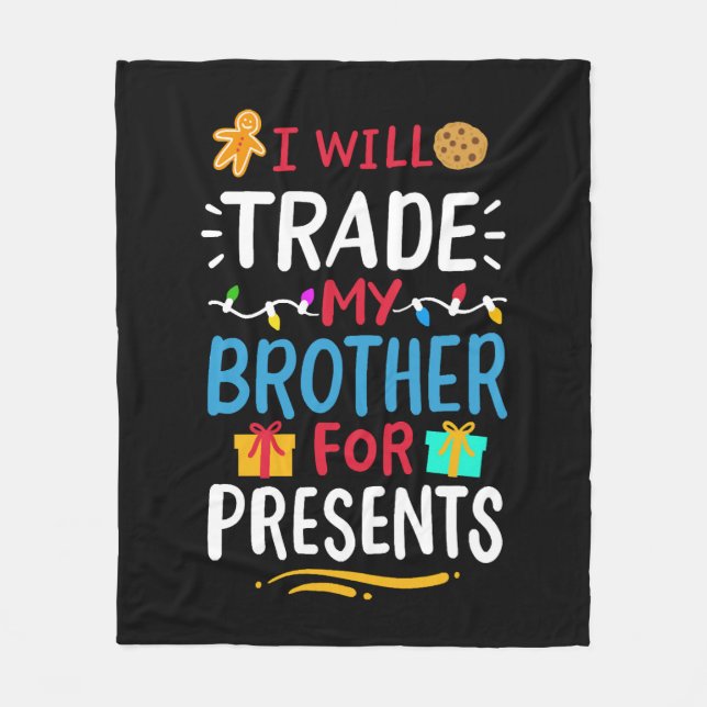 Brother Christmas Fleece Blanket (Front)